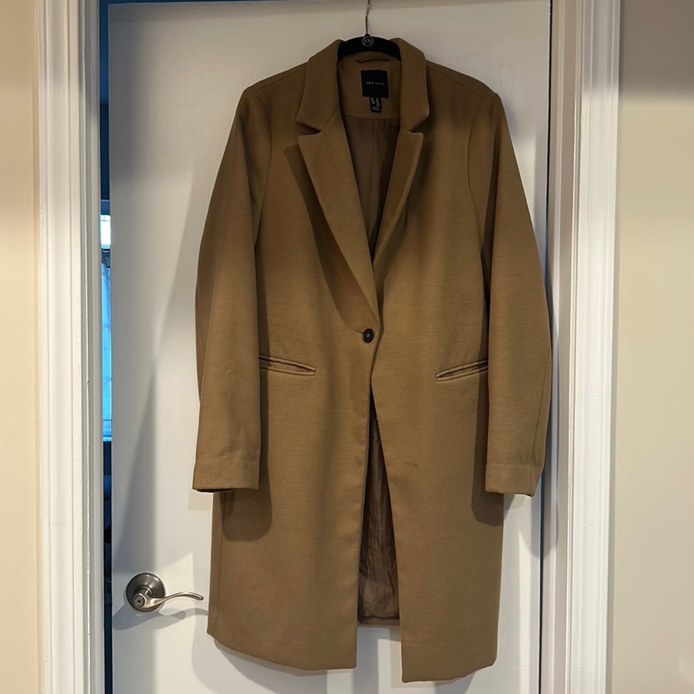 New Look Tan Pea Coat Classic Tailoring